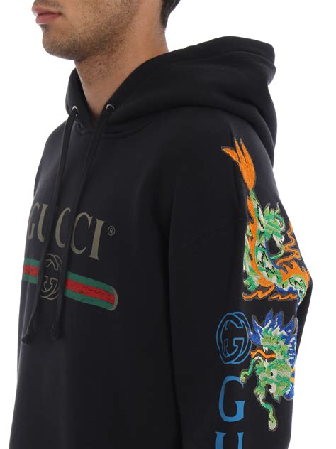 gucci hoodie dragon|gucci chain print hoodie.